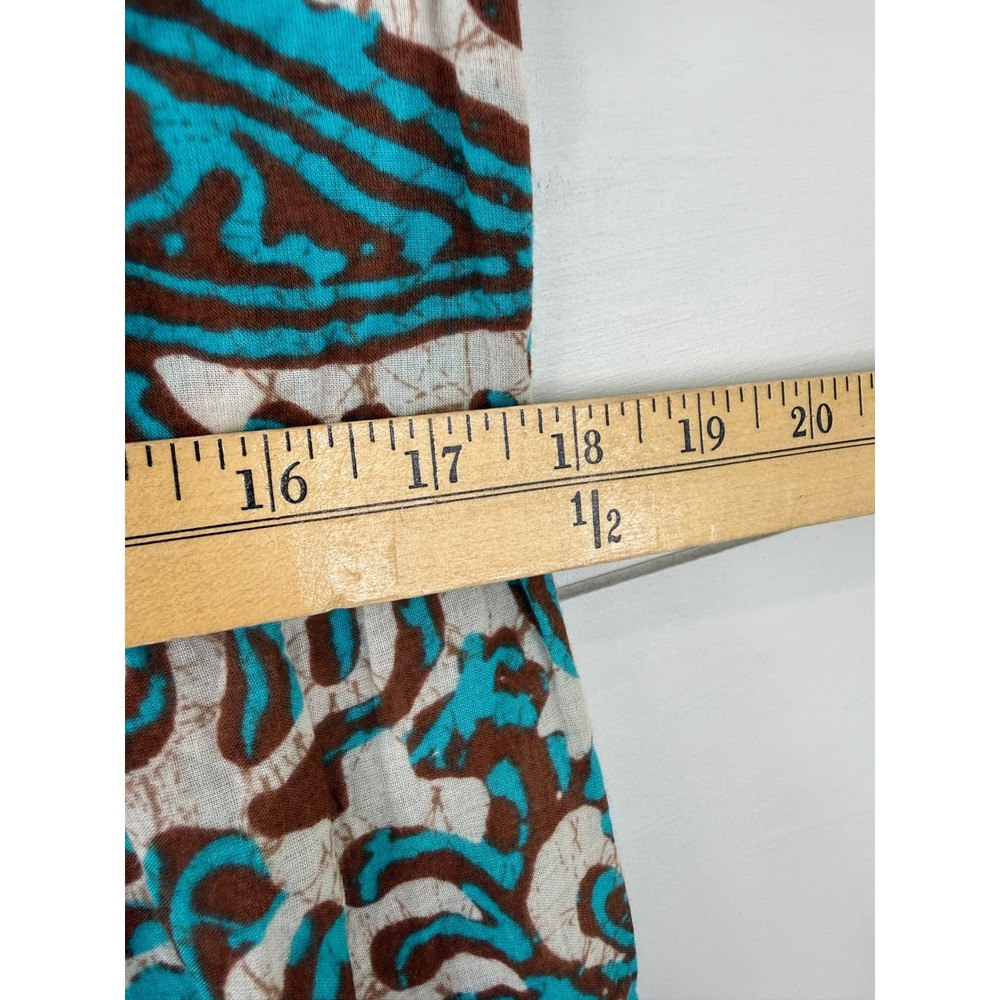 House of Harlow 1960 Maxi Dress Women XL Paisley Batik MAGENTA BLUE - Picture 10 of 11